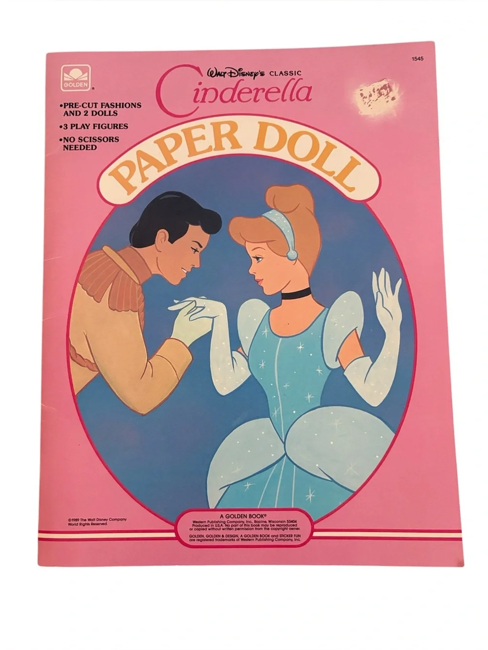 Vintage Walt Disney Classic Cinderella Paper Doll Book Vintage 1989 Uncut